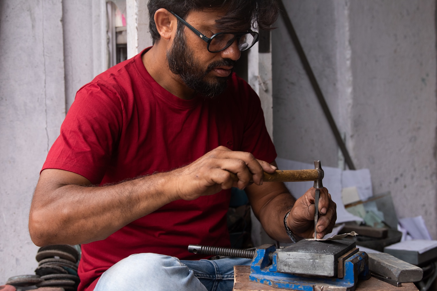 The art of Bidri silver inlay