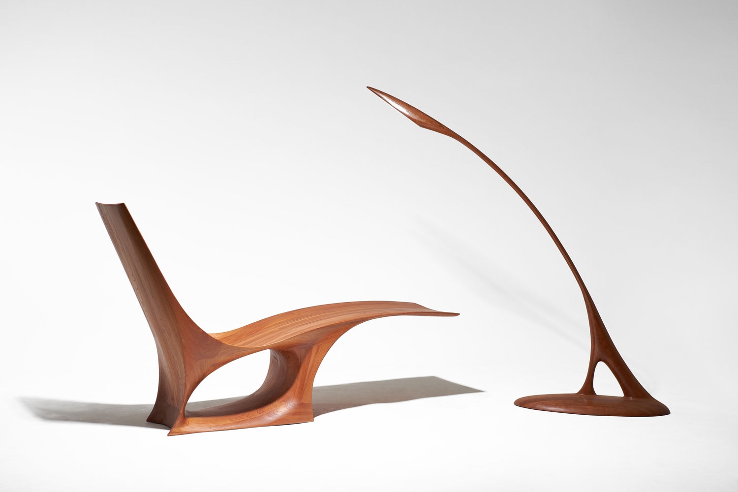 Woorim Kang Organic Relation chaise longue and Lan floor lamp