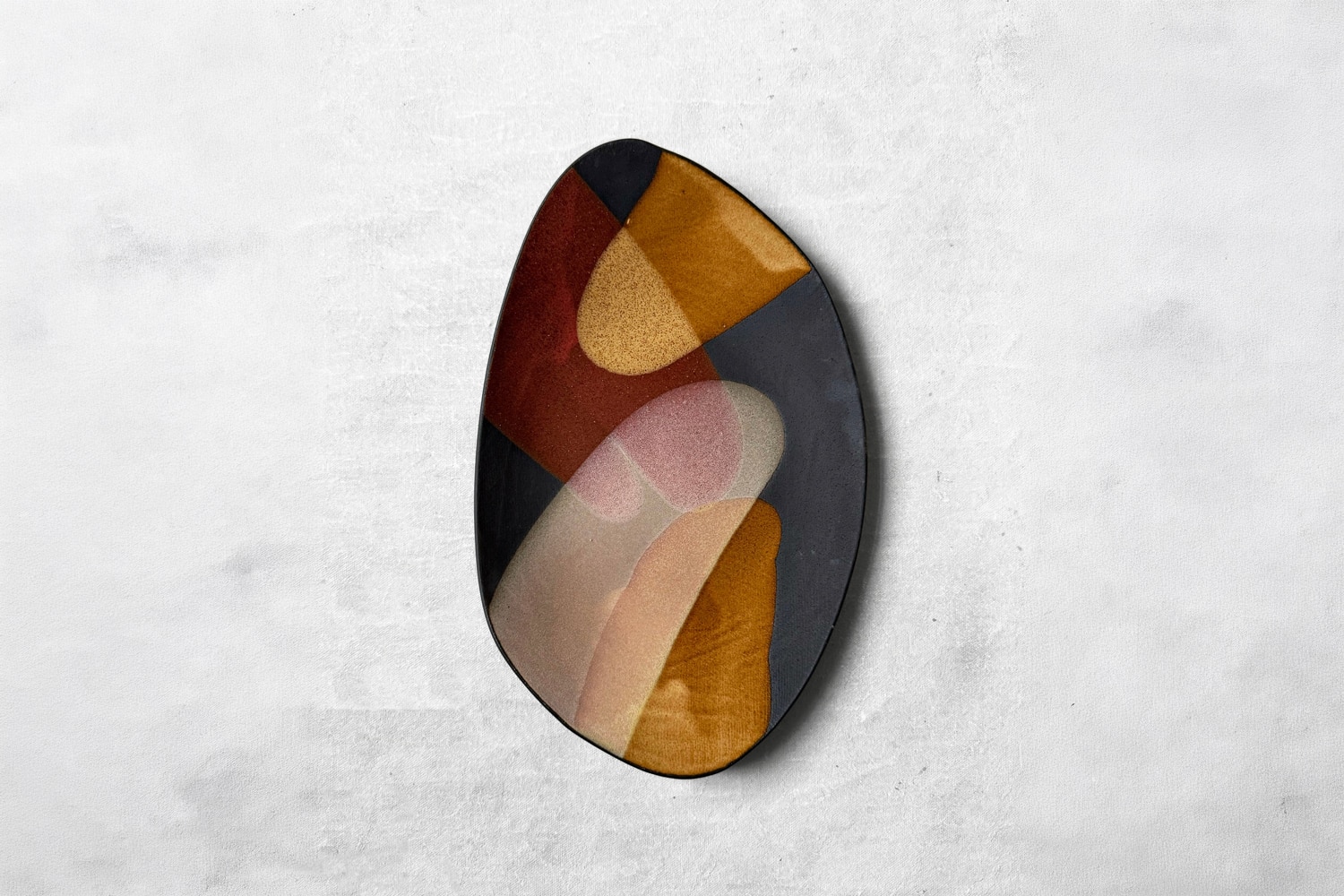 Hana Karim Oval stoneware wall plate
