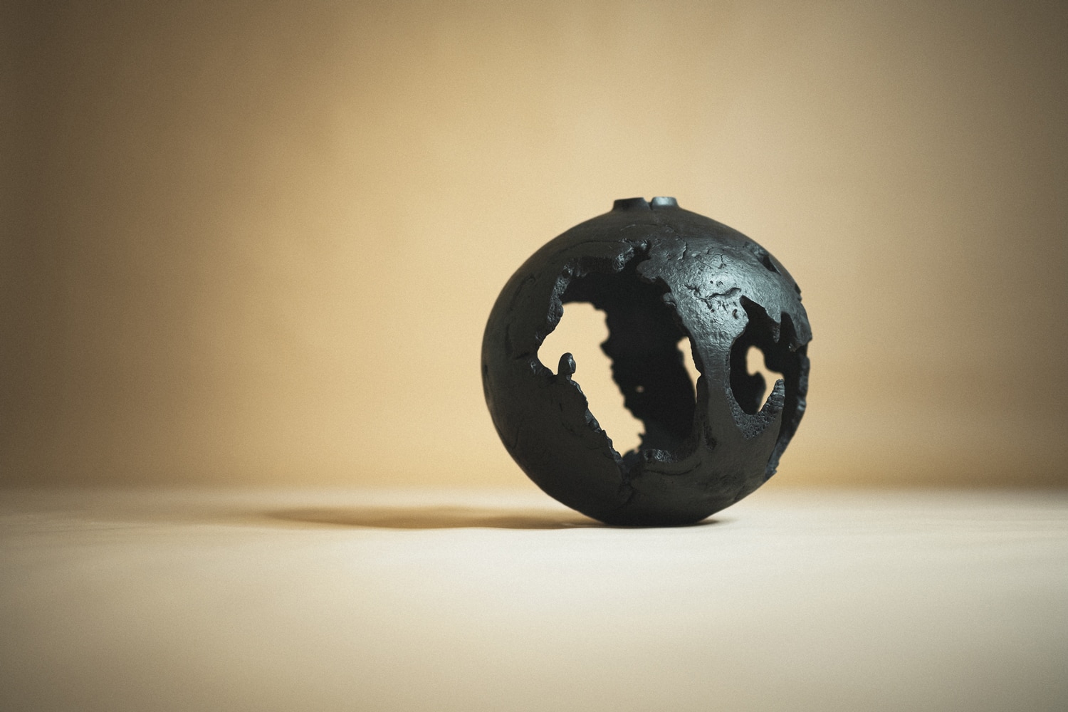 Oliver Chalk Charred voided form