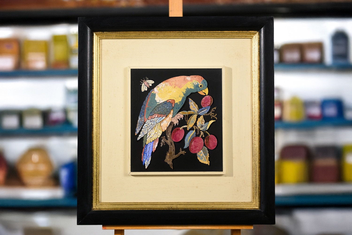 Cecilia Falciai Parrot with plum tree