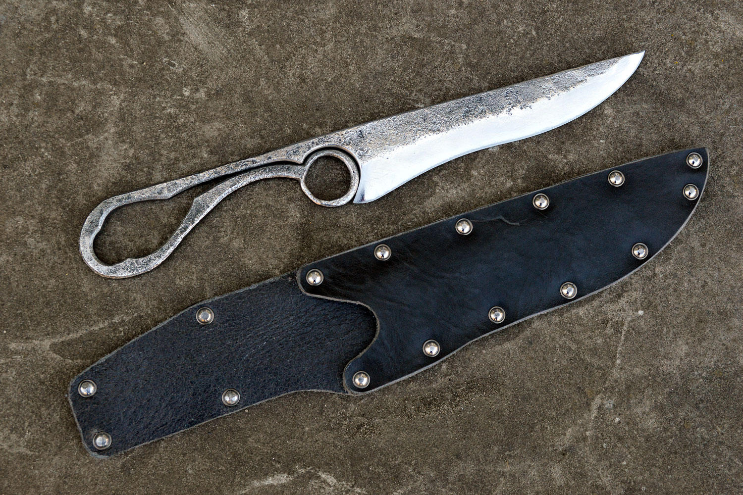 Blacksmith's knife with a sheath