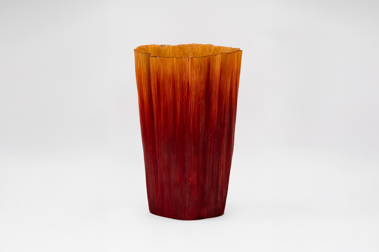 Didi Ng Wing Yin Pleats Vase Cinnabar Red