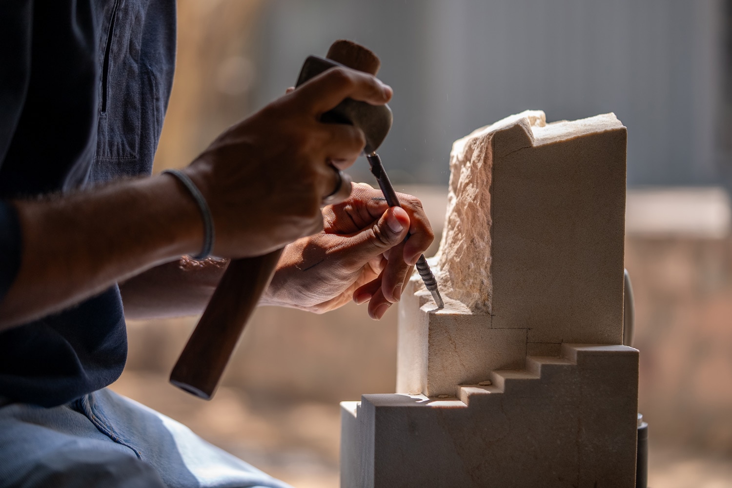 Stone sculptor Kavin Mehta