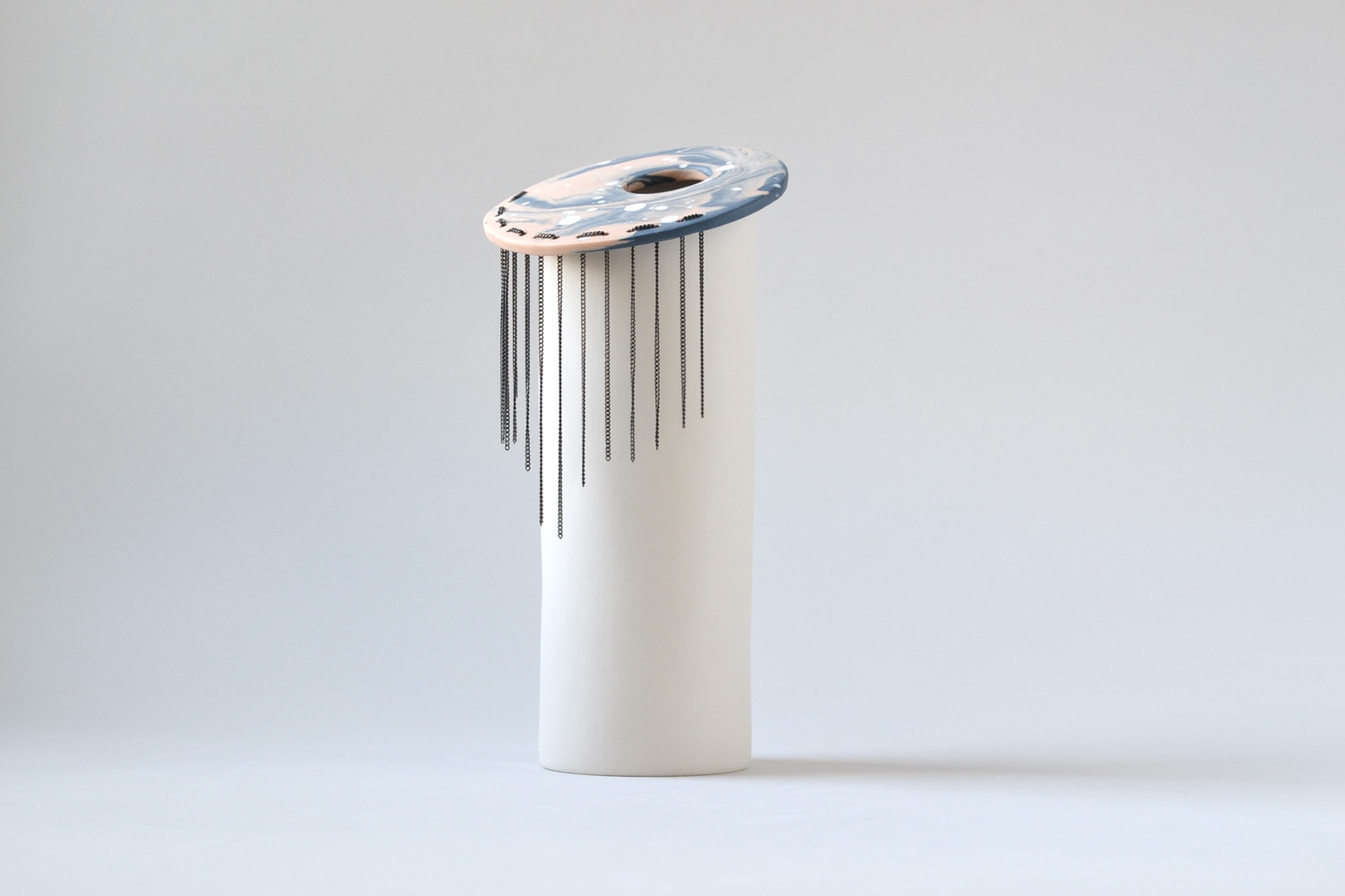 Sarah Cihat Stellar disc vase with chain