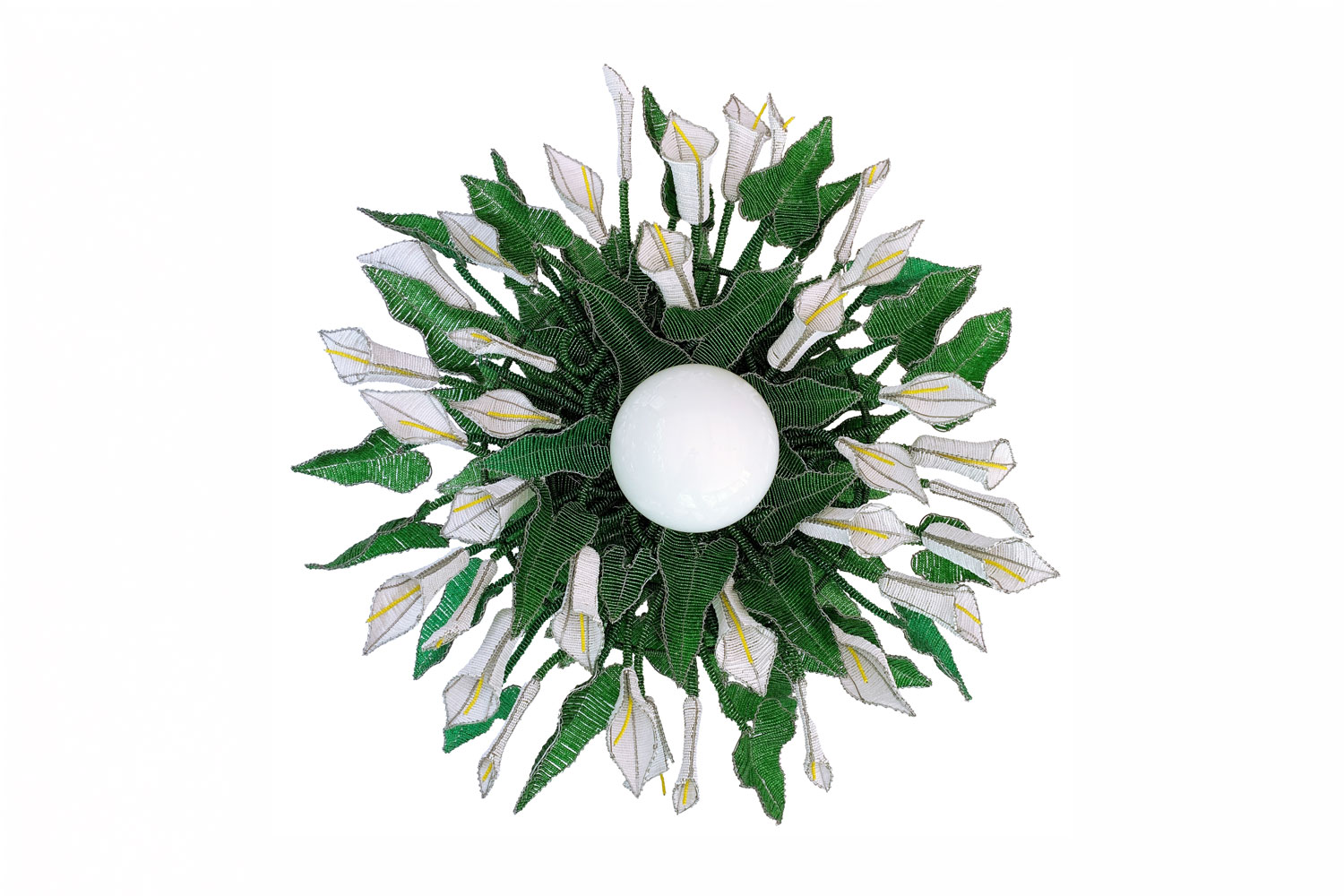 Kristen and John Malan Calla Lily pendant light