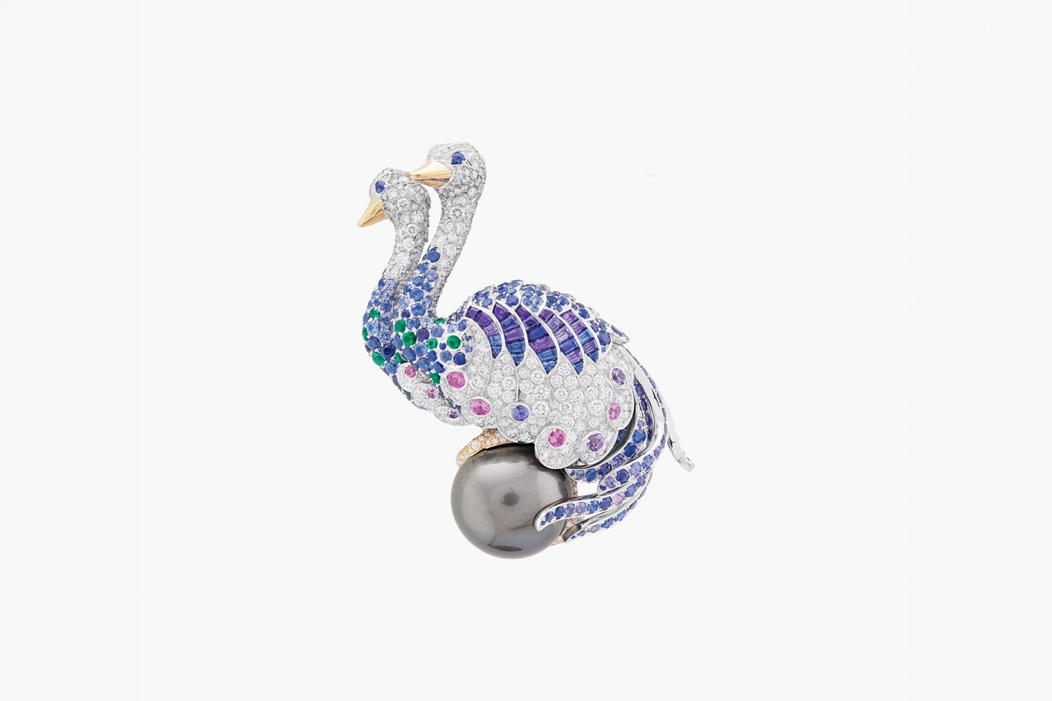 Van Cleef & Arpels Autruches clip (2015)