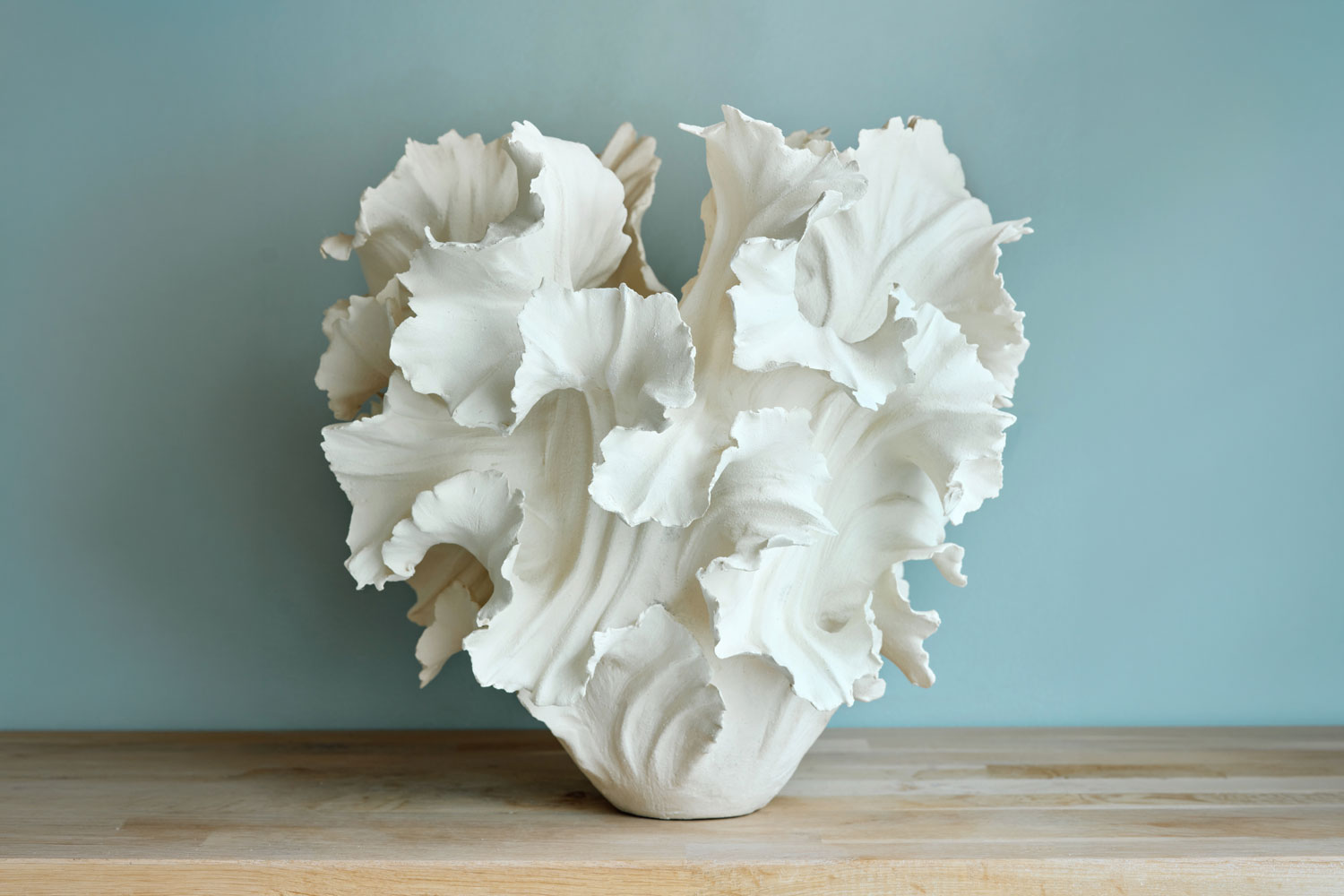 Rikke Laursen White Leaf Sculpture 267