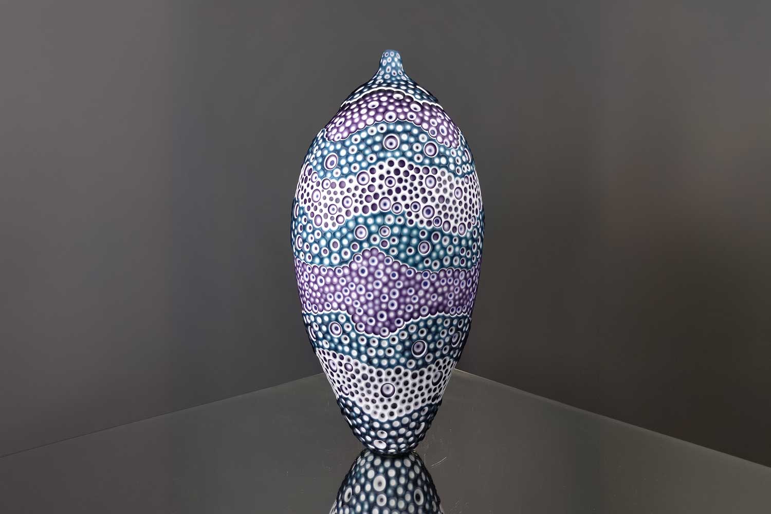 Pietro & Riccardo Ferro Purple, teal and white vase
