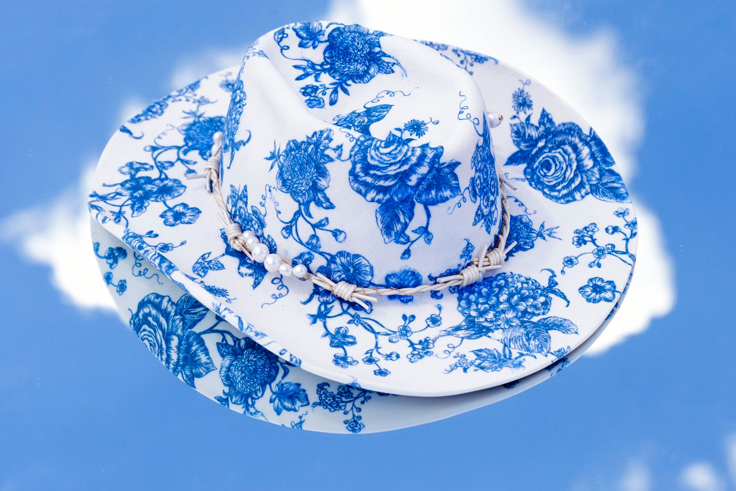 Brock DeBoer Toile cowboy hat with pearls