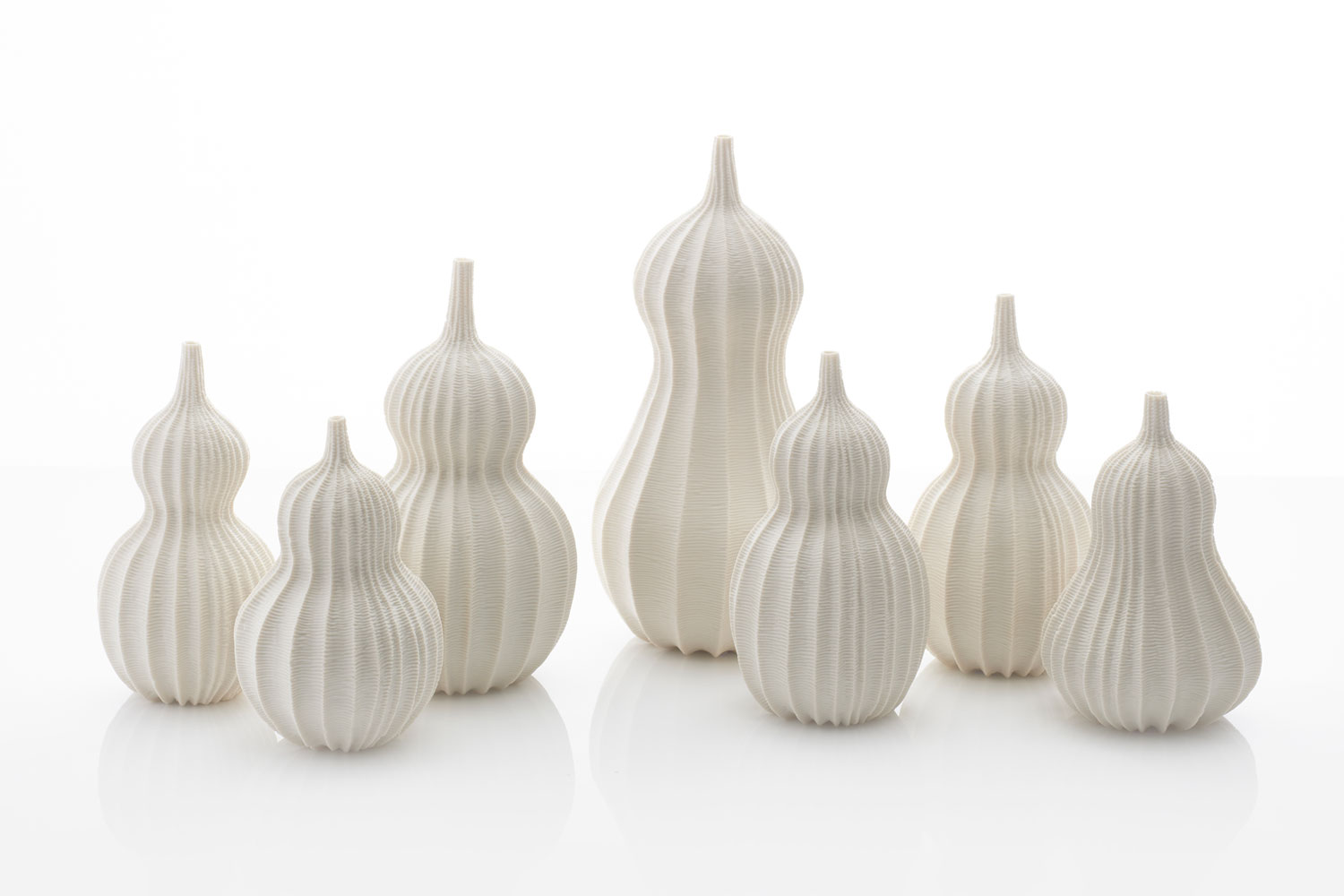 Andrew Wicks Still Life of Seven Gourd Vases