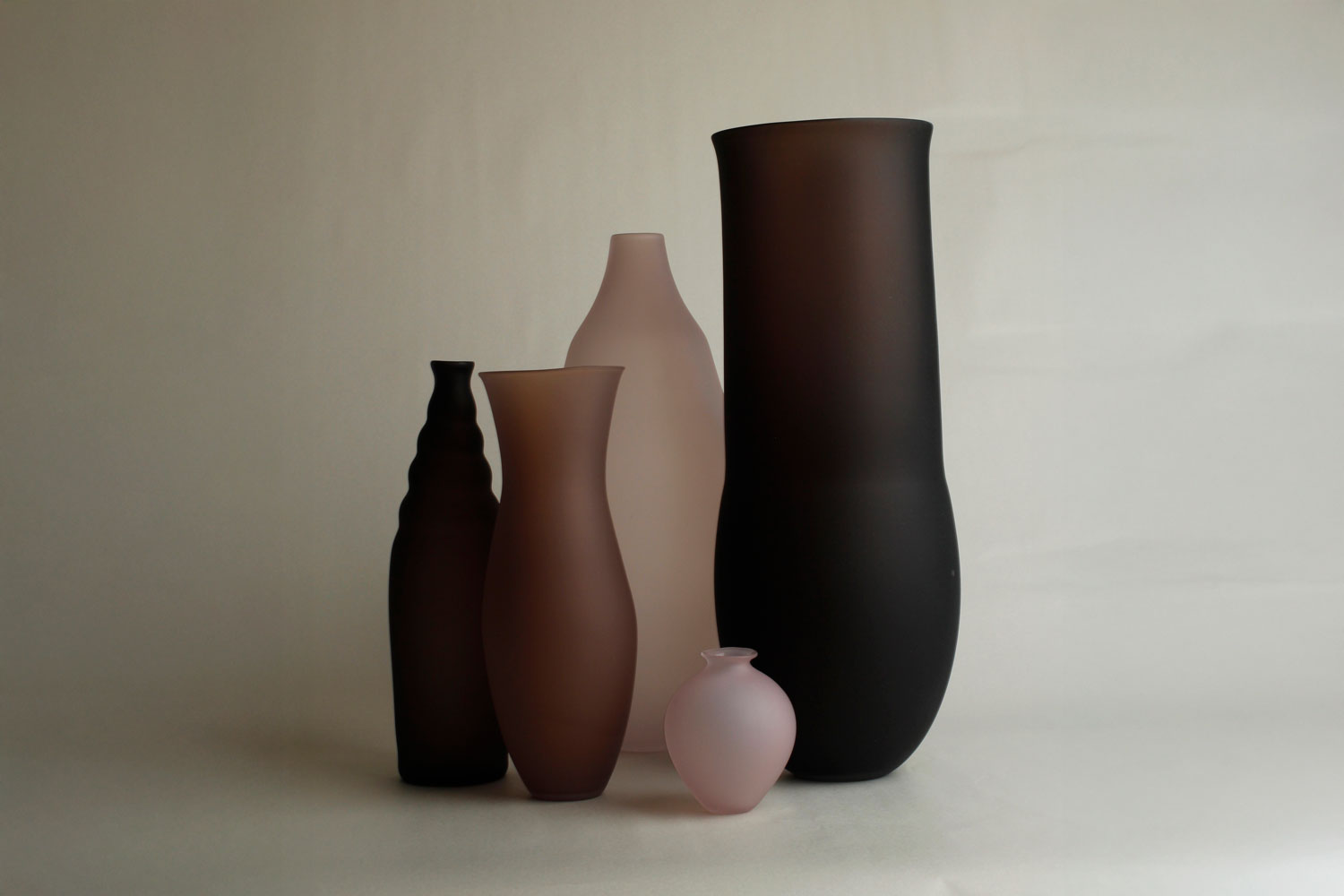 Jérémie St-Onge Frosted glass vases
