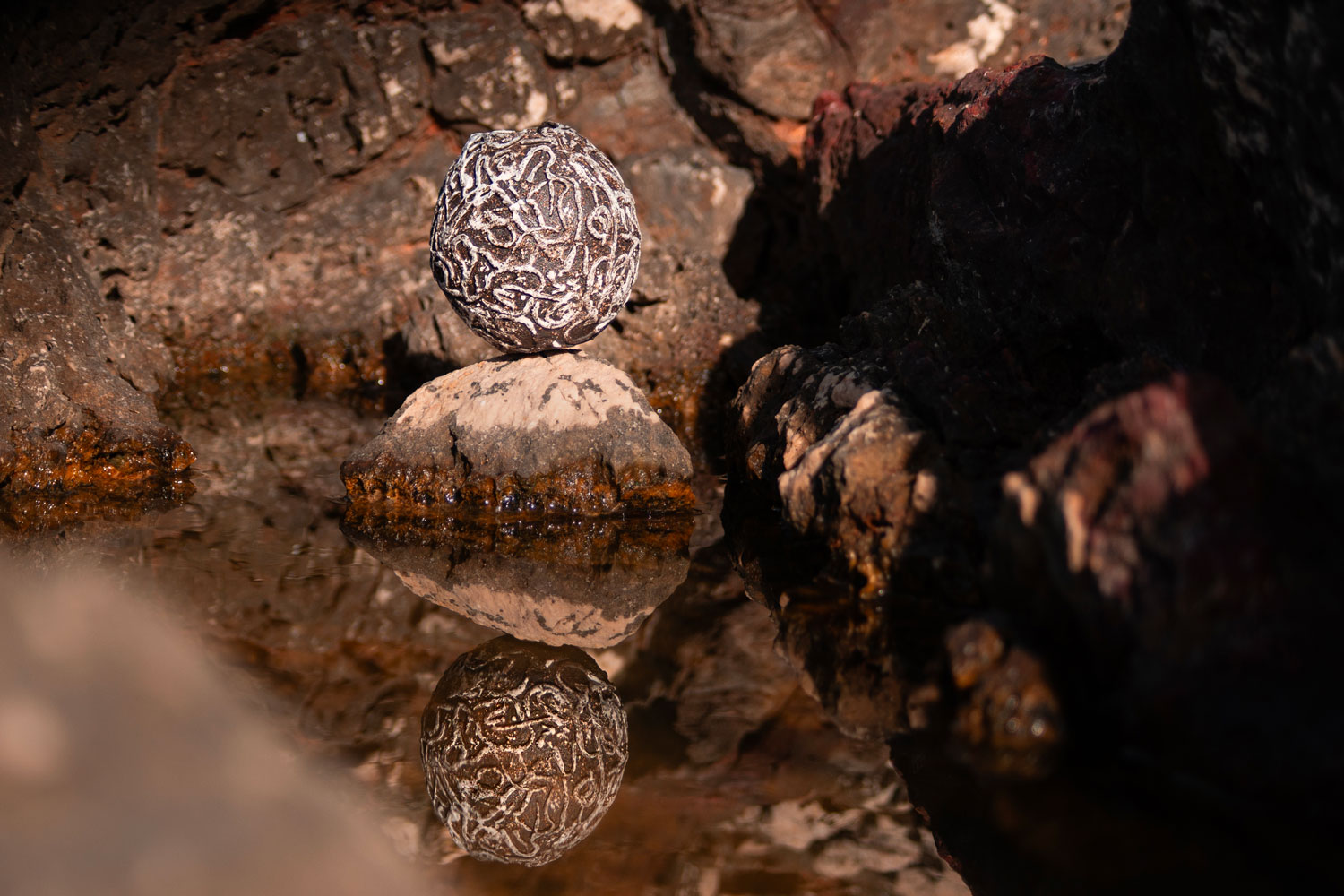 Elena Vasilantonaki Textured ceramic object 1