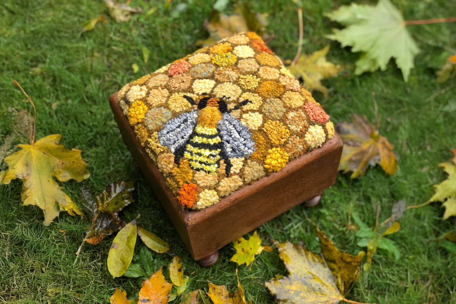 Yvonne Iten-Scott Honeycomb footstool