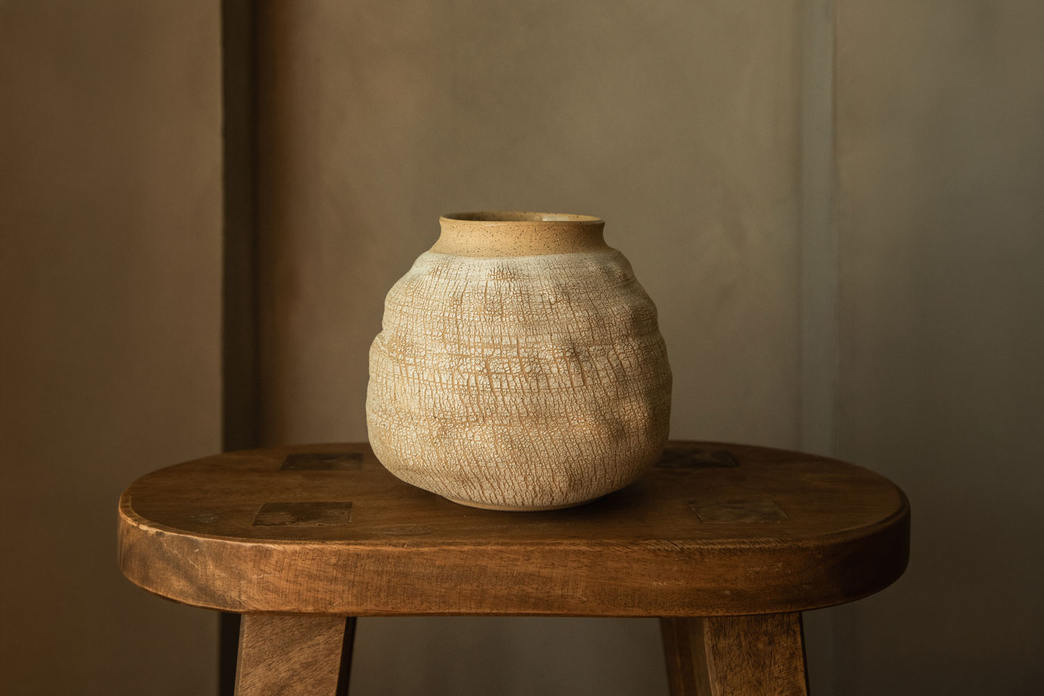 Alexandria Roby Distressed sandstone vessel no.1