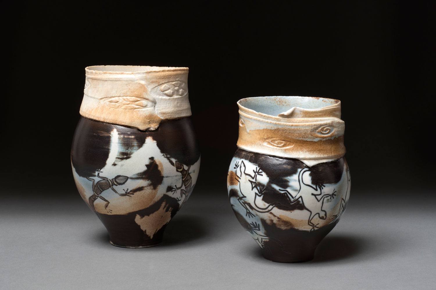 Sus Andersen Gekko Vase & Lizard Vase