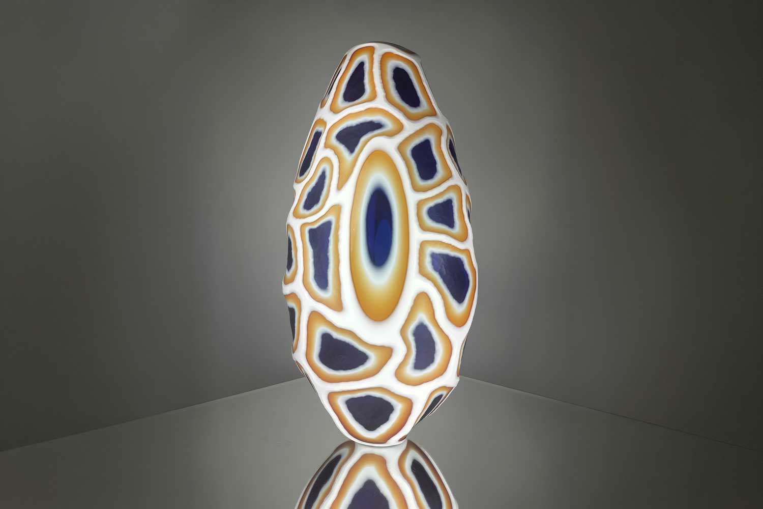 Pietro & Riccardo Ferro White, yellow and blue vase