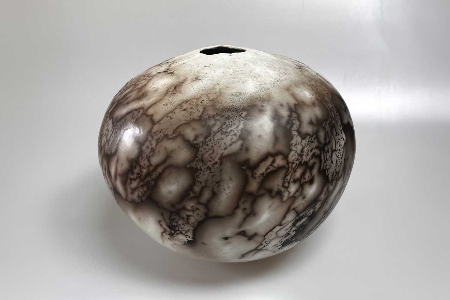 Moira Goodall Large smoke fired jar