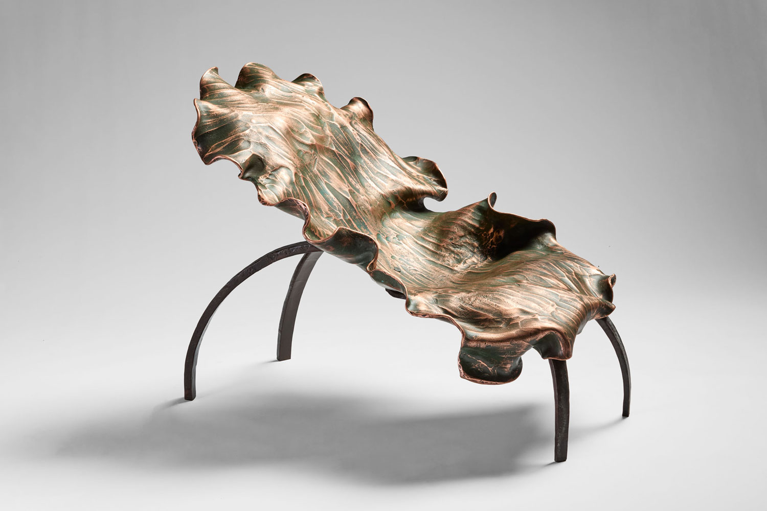 Conrad Hicks Large copper and steel chair