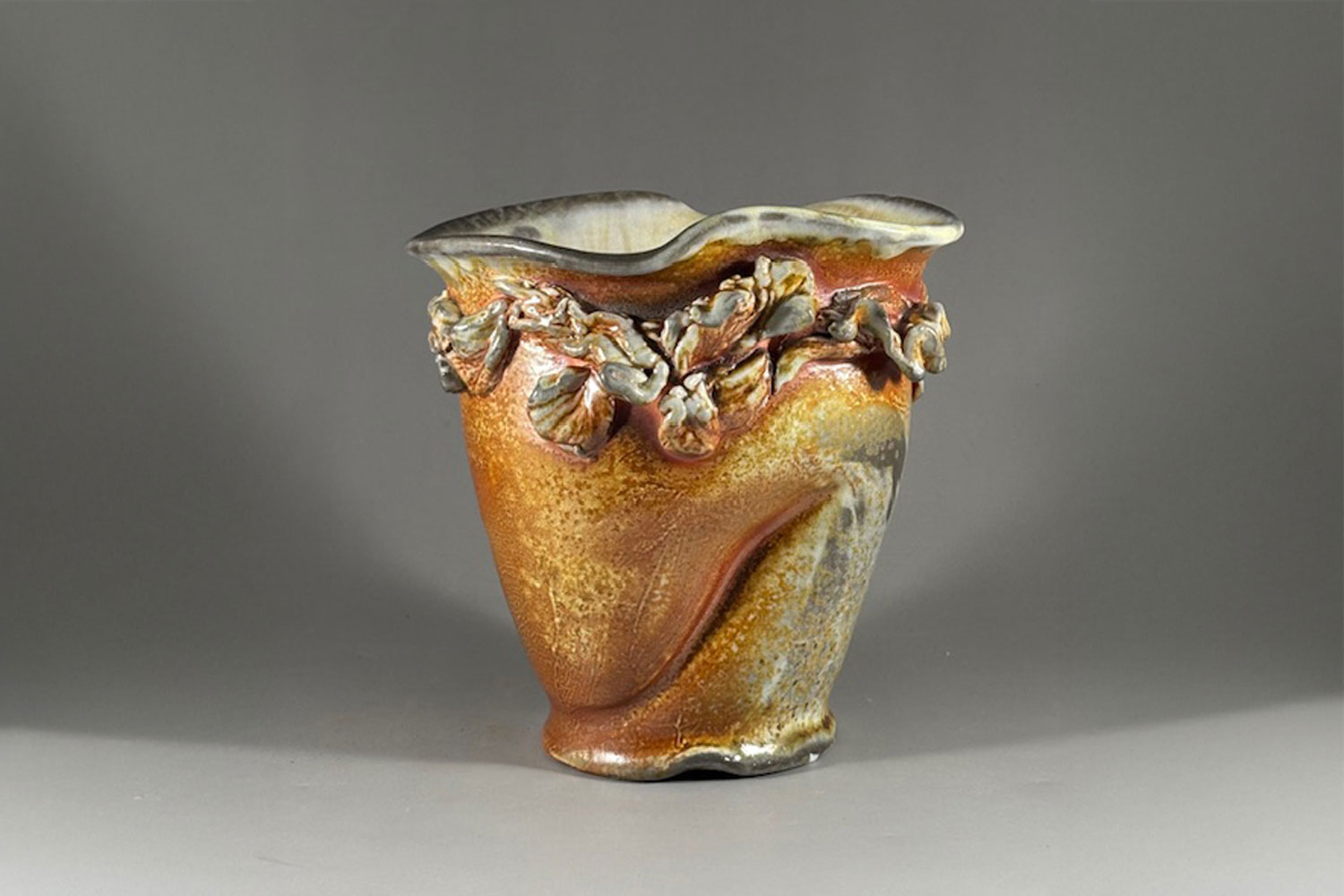 Colleen Zufelt Shino garland vase