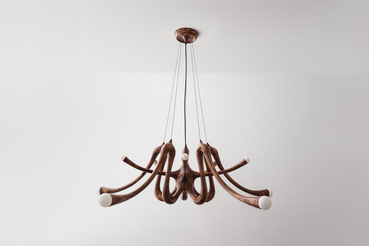 Richard Haining STACKED 10-bulb chandelier