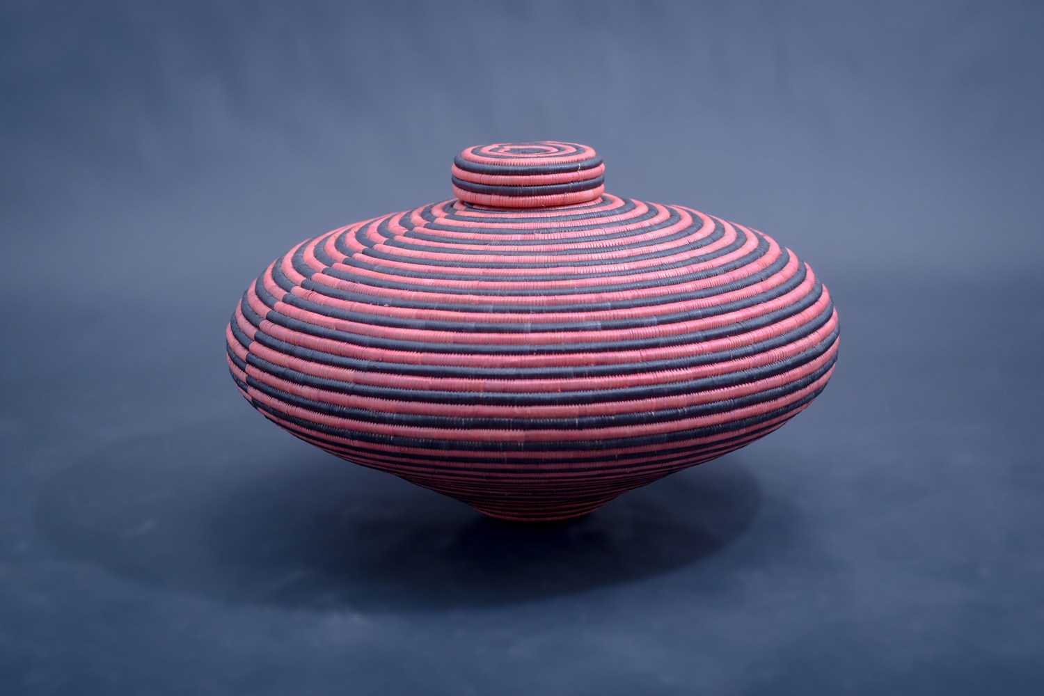 Beauty Ngxongo Isichumo lidded basket with zebras