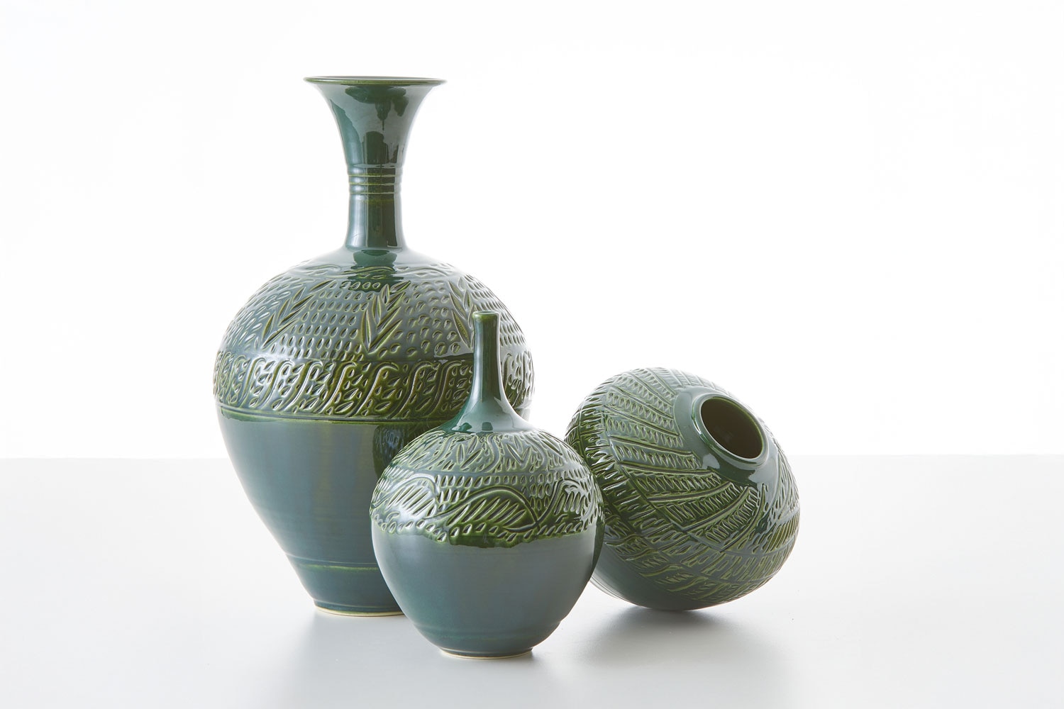 Matin Malikzada Hand carved jade vases
