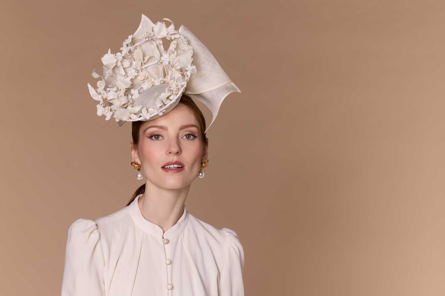 Rachel Trevor-Morgan Ivory delicate flower cage disc
