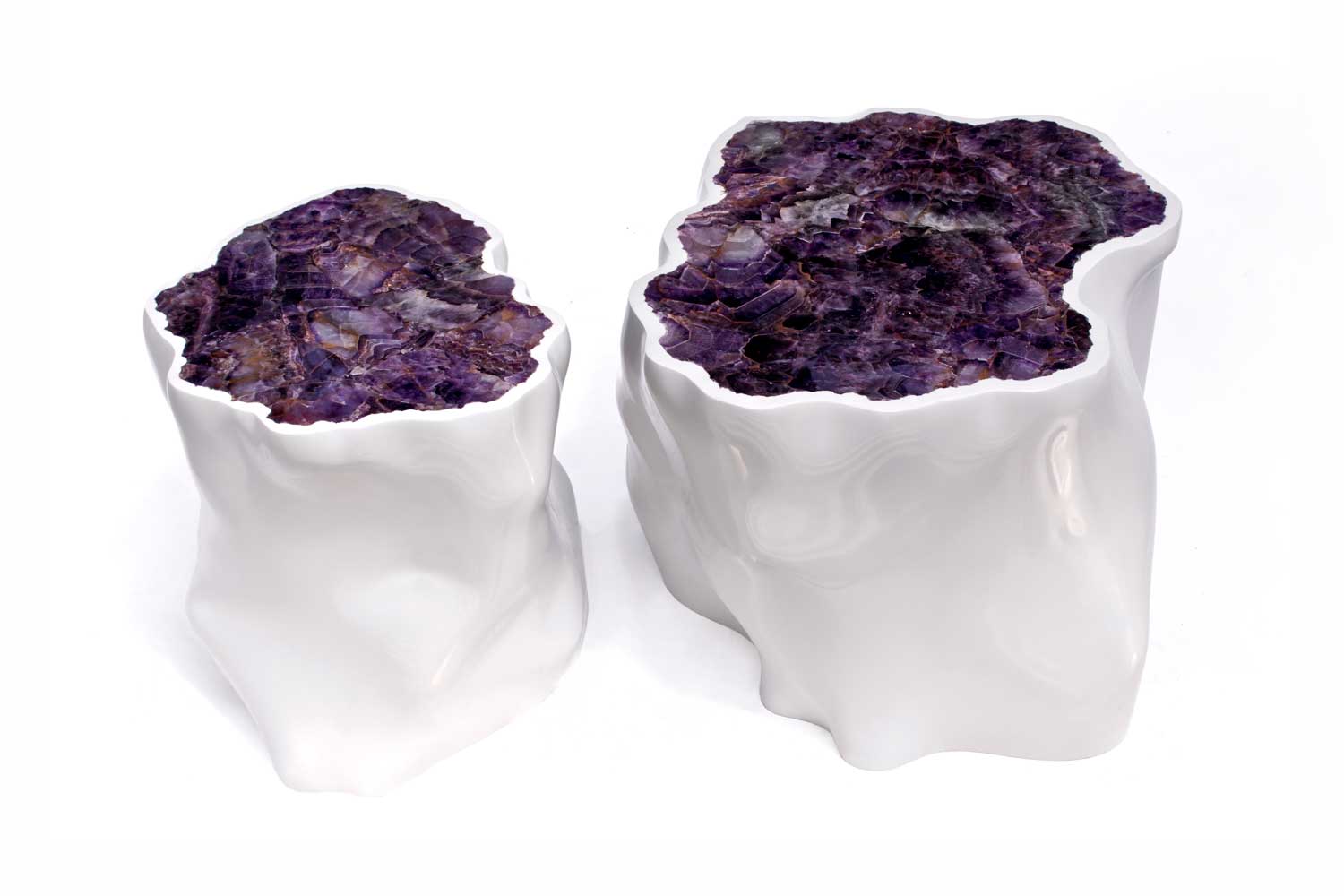 Jack Craig PVC amethyst table pair