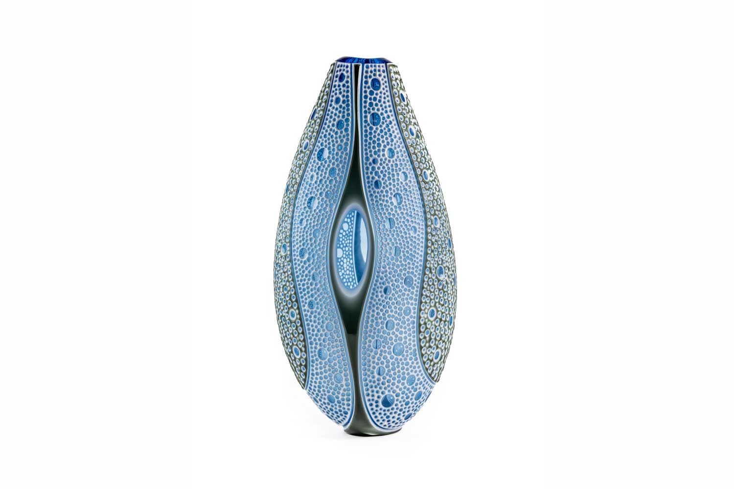 Pietro & Riccardo Ferro Blue, white and teal vase