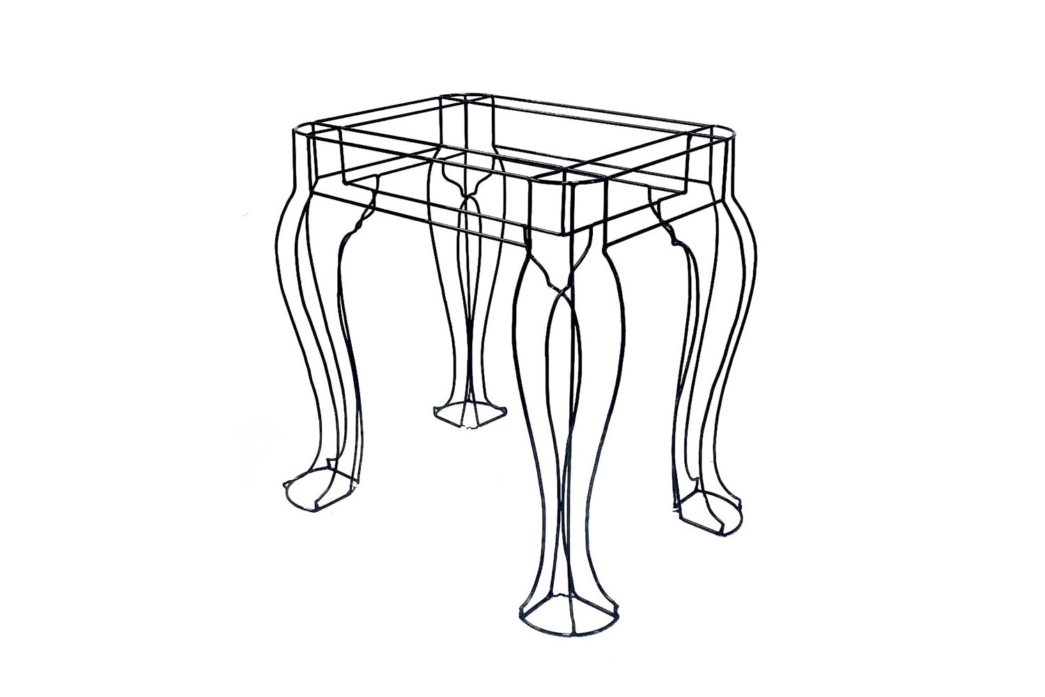 Elliott Todd Queen Anne footstool