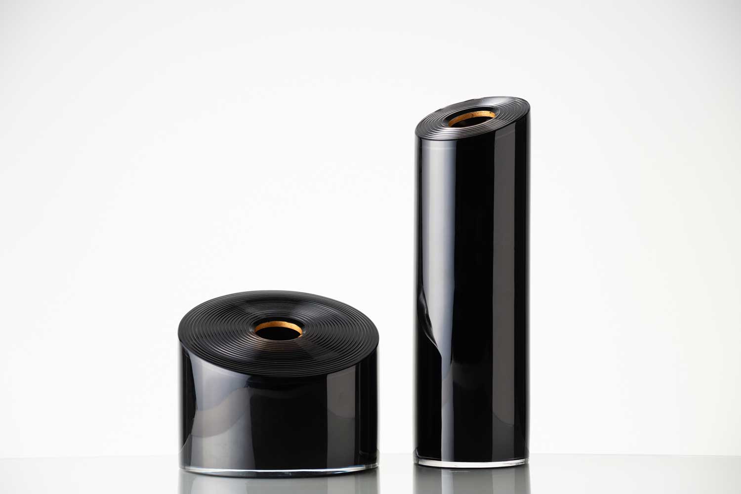 Jarrod Futscher Black rondel vases