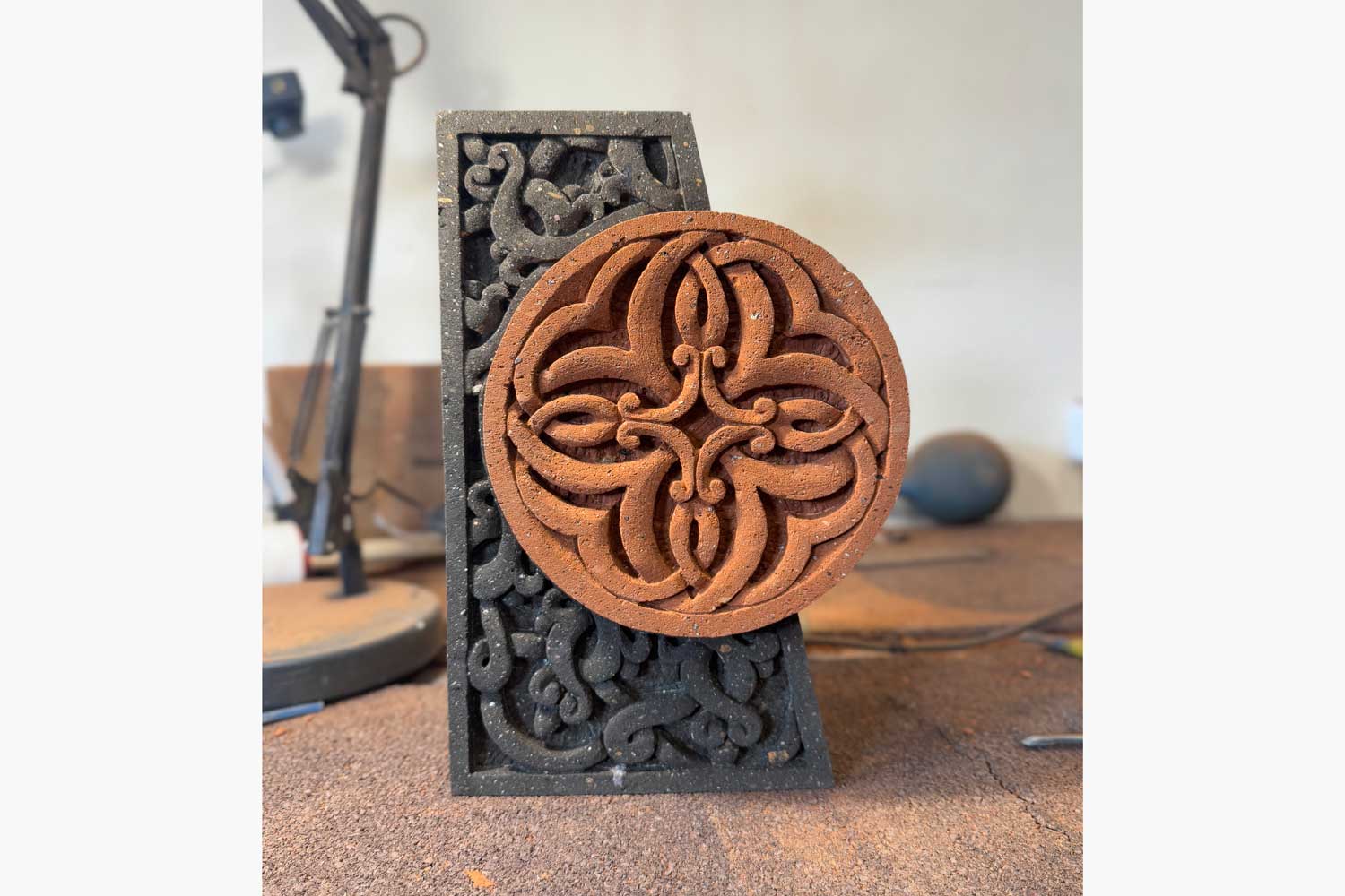 Narine Poladyan Cross rosette sculpture