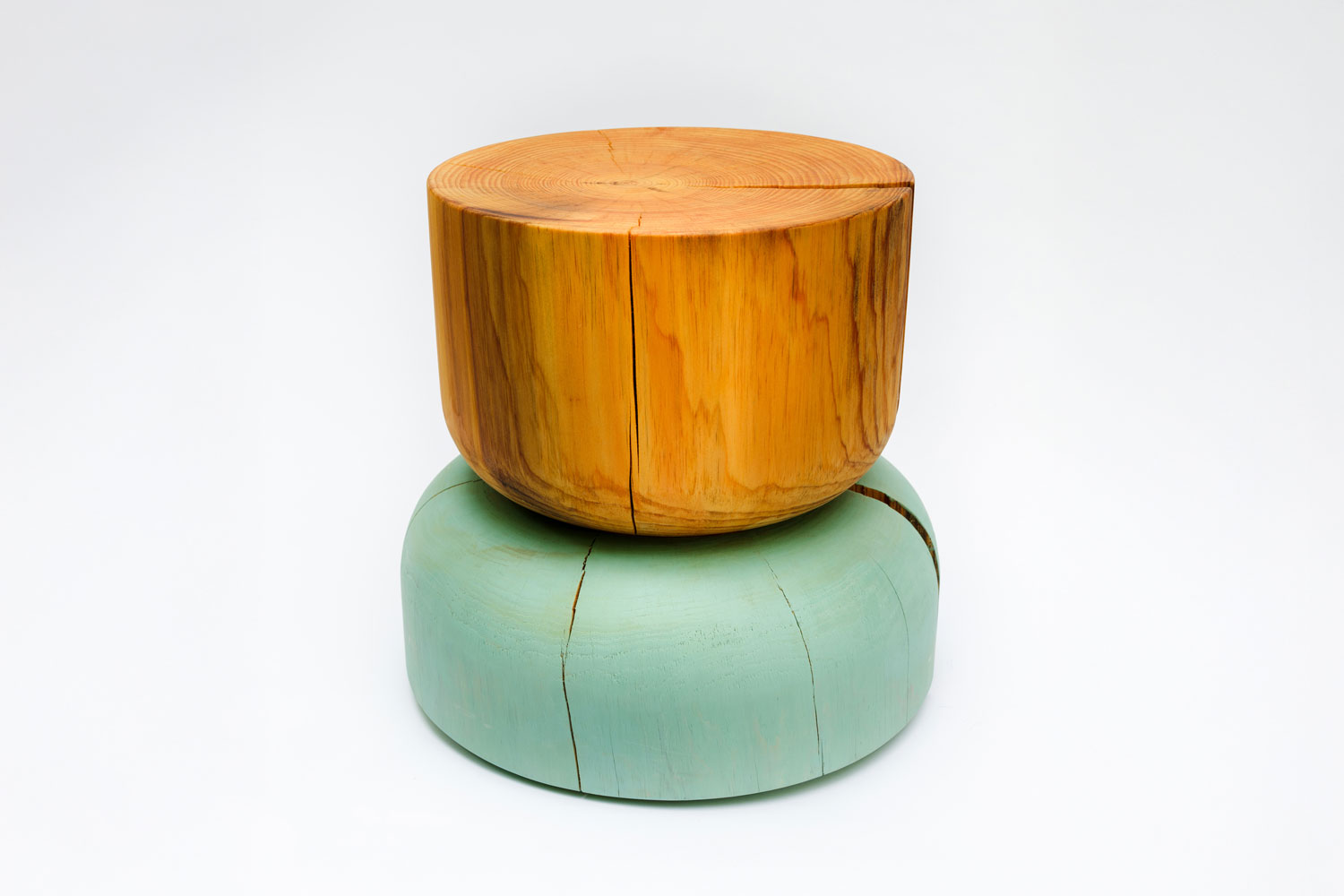 John Glendinning Turquoise rocking stool
