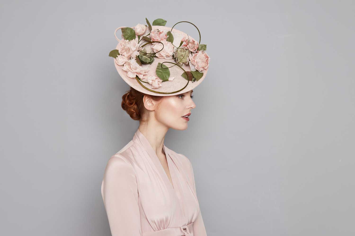 Rachel Trevor-Morgan Peach fine straw disc