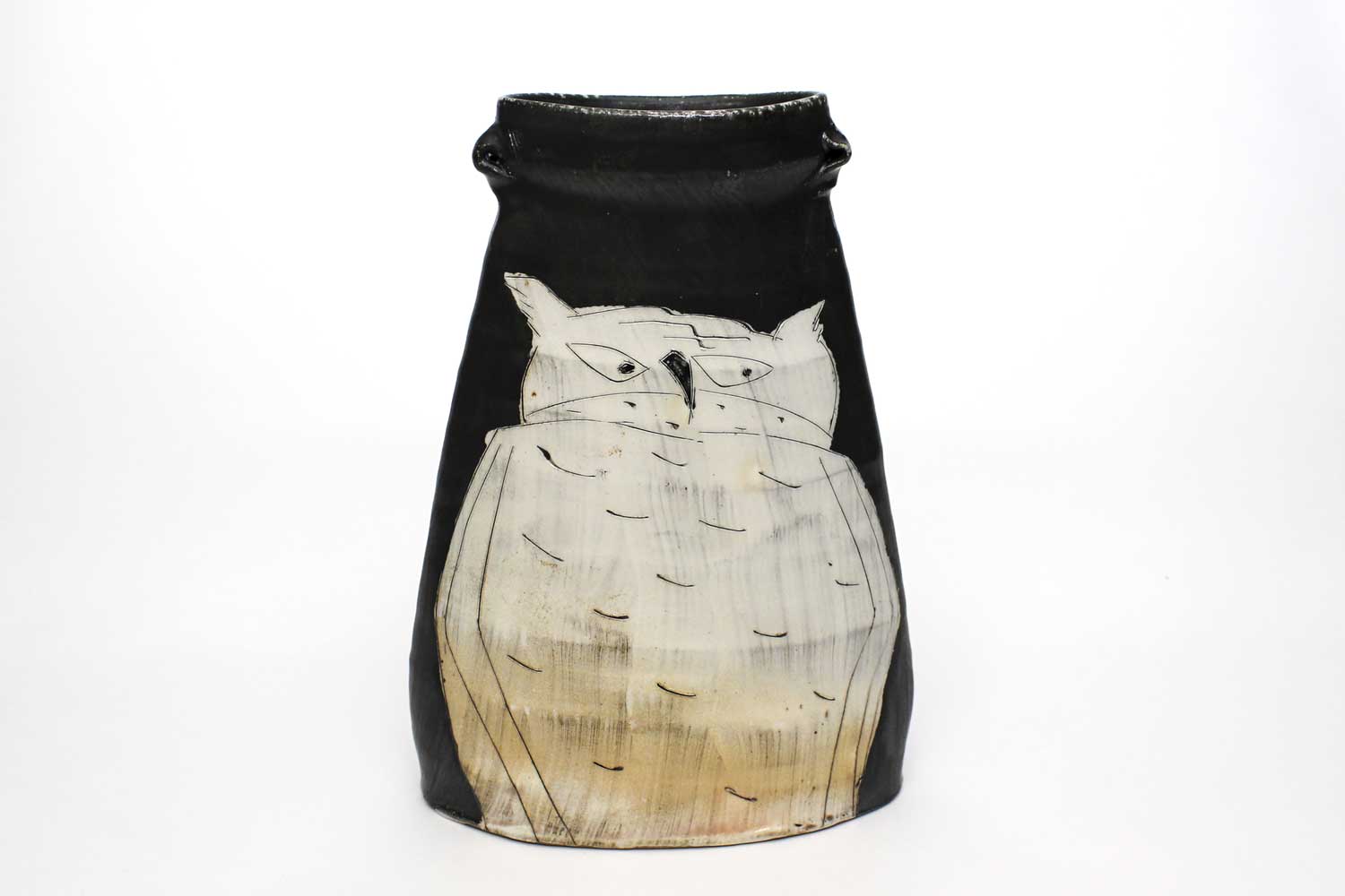 Matthew Krousey Horned Owl vase