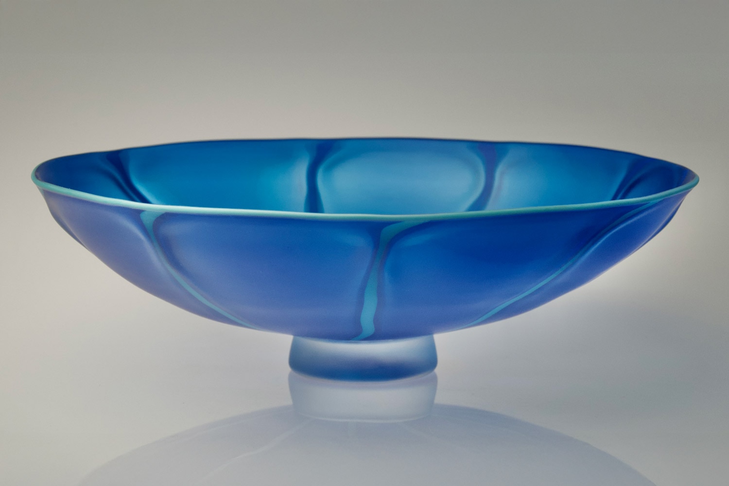 Nicholas Kekic Frosted bowl in blue and aquamarine