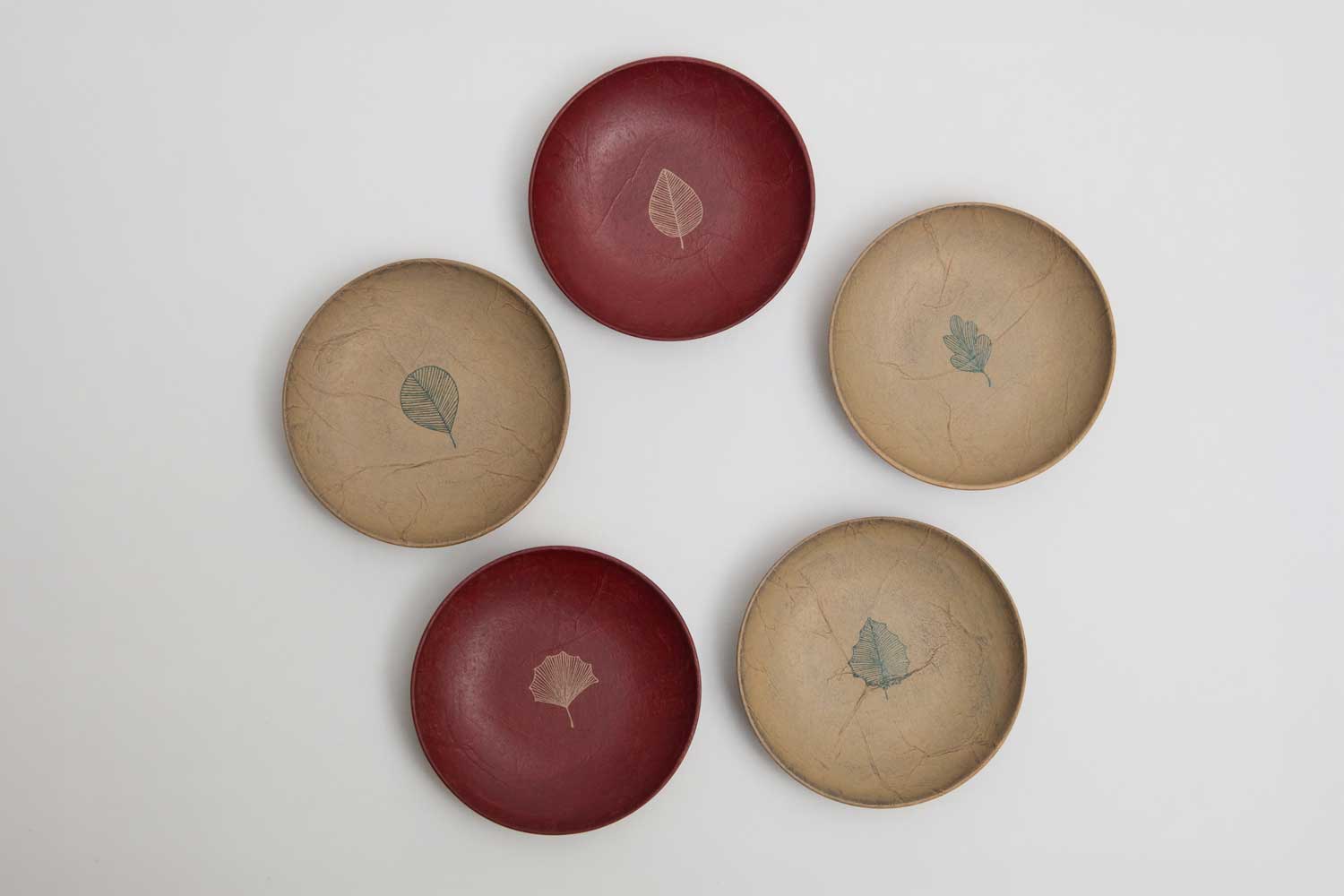 Wakaba Tanaka Leaf Pattern small plates