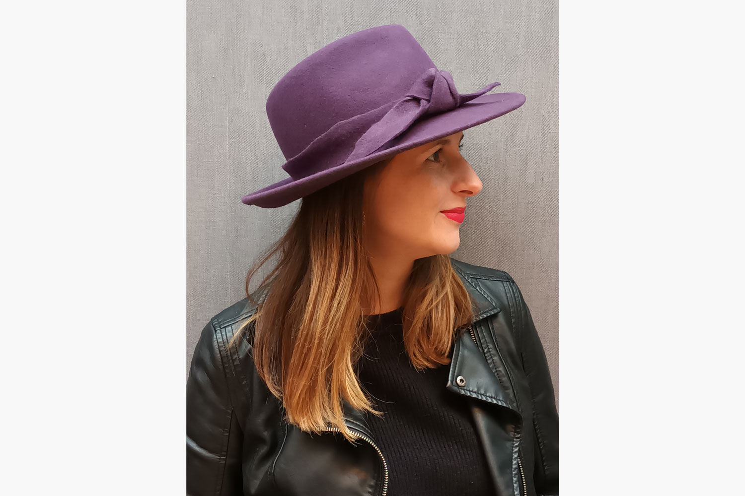Valérie Formery Violet felt hat