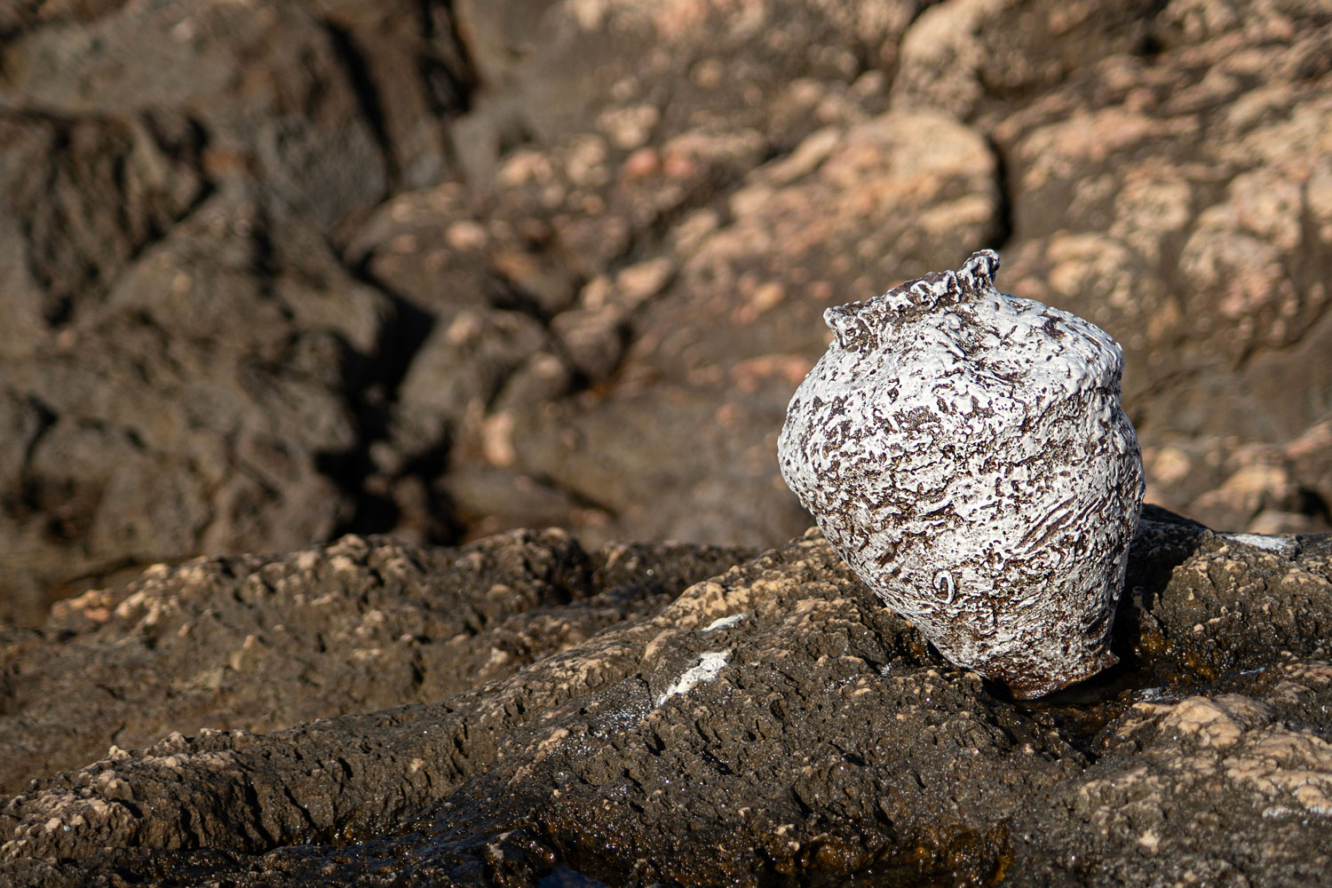 Elena Vasilantonaki Textured ceramic object 5