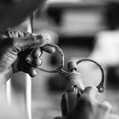 Ballo Eyewear making