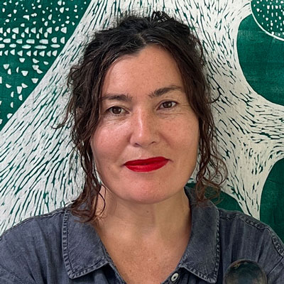 Katharine Gorham Linocut printmaking