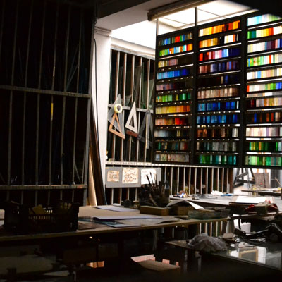 Guido Polloni Stained glass making